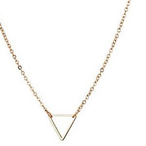 Small triangle gold necklace